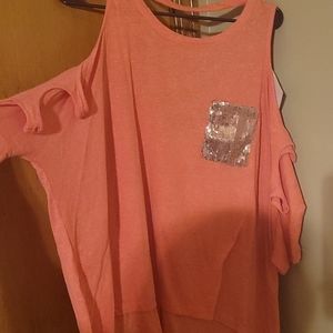 Coral shirt, size medium